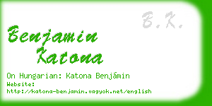 benjamin katona business card